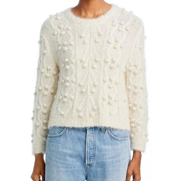FRAME Popcorn Pullover Sweater | Cream Textured Knit | Size XL | NWT - Picture 6 of 7